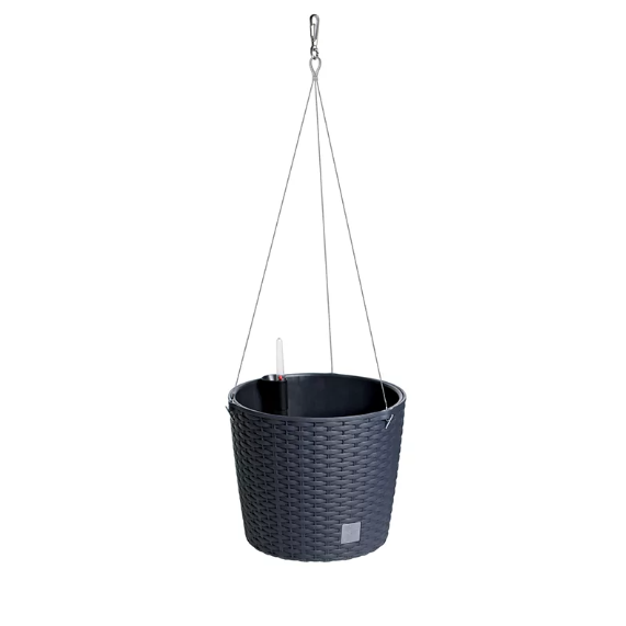 Горшок для цветов подвесной ( с системой автополива) Prosperplast Rato Round W Антрацит