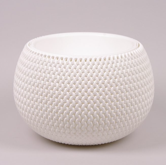 Горщик круглий Prosperplast Splofy Bowl 37 см Білий