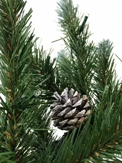 Ялинка 215 см, Empress, LED 288 ламп, зелена з ефектом покриття інієм та шишкам