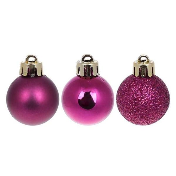 Набір пластикових новорічних кульок 25 шт. D-3 см. 12435