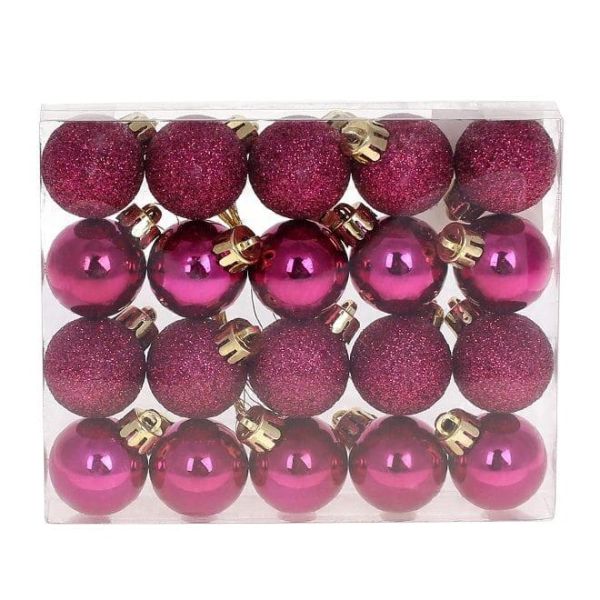 Набор пластиковых новогодних шаров 20 шт. D-3 см. 12434