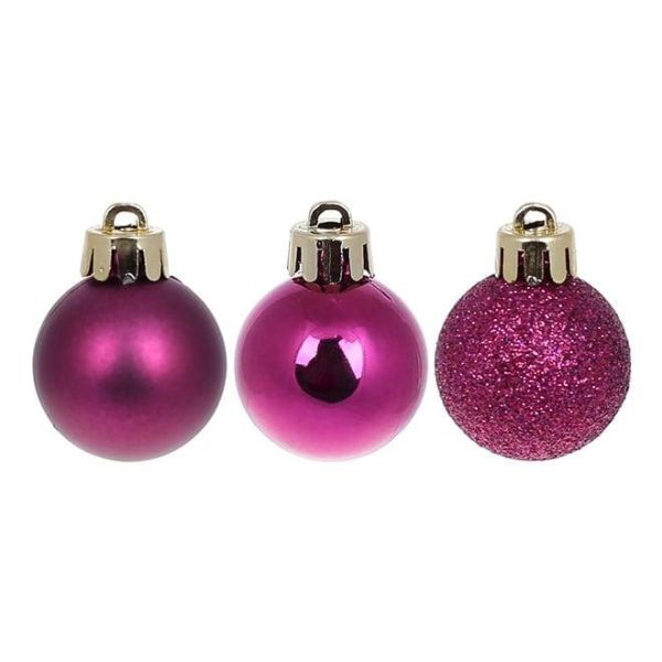 Набор пластиковых новогодних шаров 20 шт. D-3 см. 12434