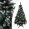 Искусственная ель РОЖДЕСТВЕНСКАЯ с белыми кончиками, шишками и калиной красной 250 см