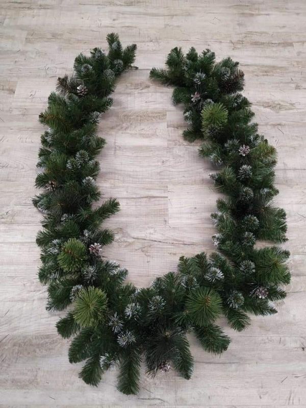 Новорічна штучна гірлянда РІЗДВЯНА комбінована 300 см