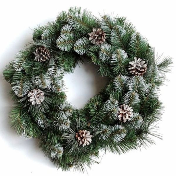 Искусственный новогодний венок КАРПАТСКИЙ С ШИШКАМИ 50 см