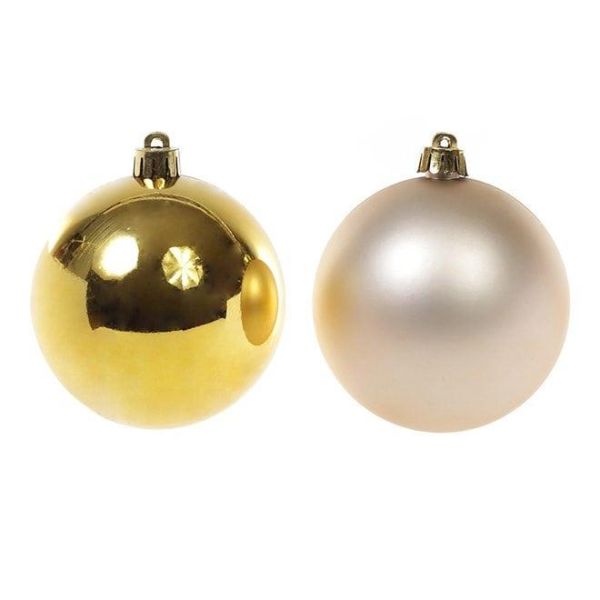 Набор пластиковых новогодних шаров 12 шт. D-8 см. 11658