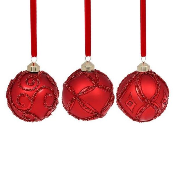 Набор стеклянных шариков 8 см. 12 шт. 12939