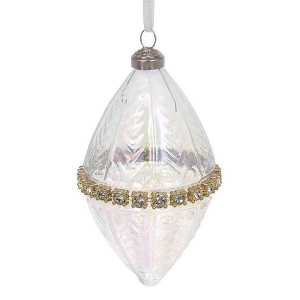 Набор стеклянных новогодних подвесок 15 см. 6 шт. 12635