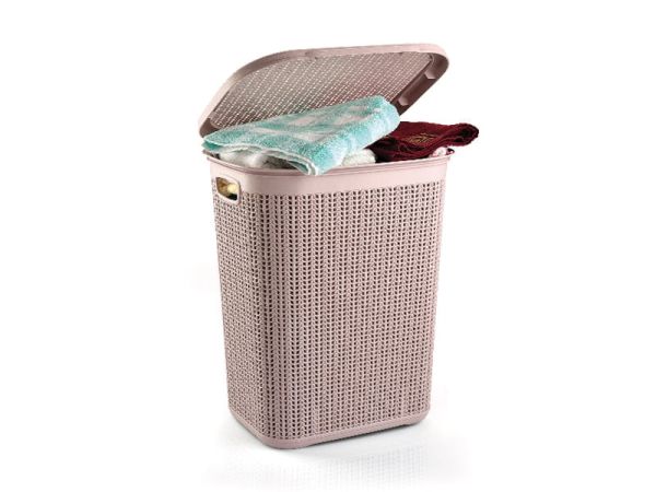 Корзина для белья Ucsan Knit 50 л. Пурпурно-розовая