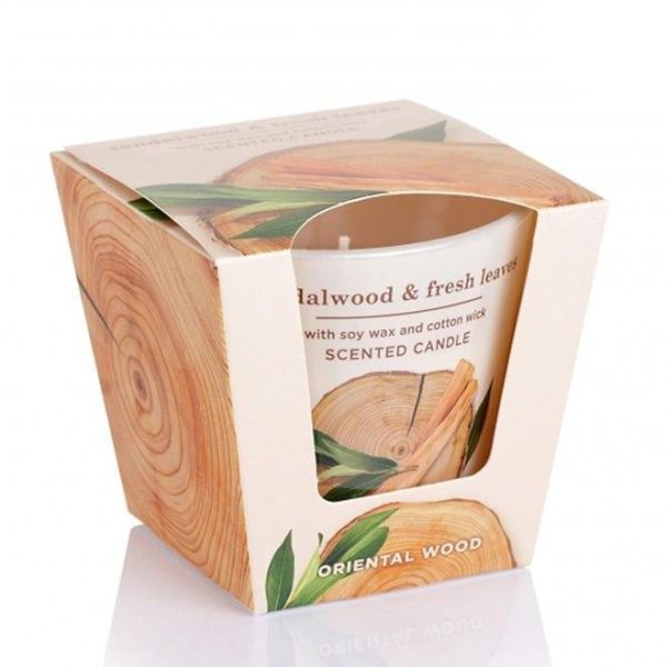 Ароматична свічка "Oriental Wood" (Sandalwood & Fresh leaves)