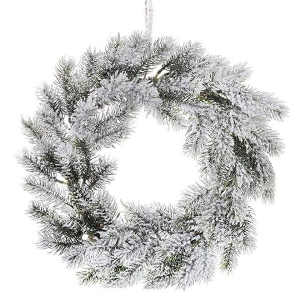 Венок из хвои заснеженный 35 см. 11545