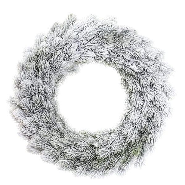 Венок из хвои заснеженный 50 см. 11804