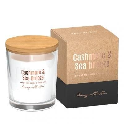 Свічка ароматична соєва Bispol Cashmere & Sea breeze