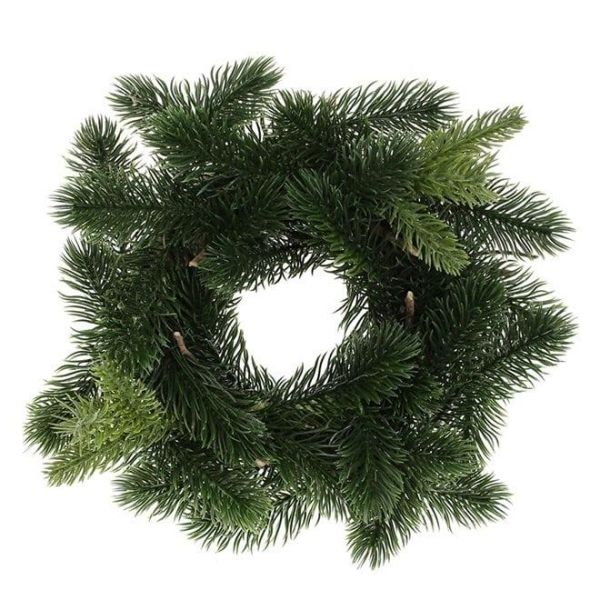 Веночек Новогодний из зеленой хвои 25 см. 12881