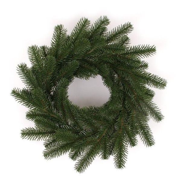 Венок литой зеленый 45 см. 49496