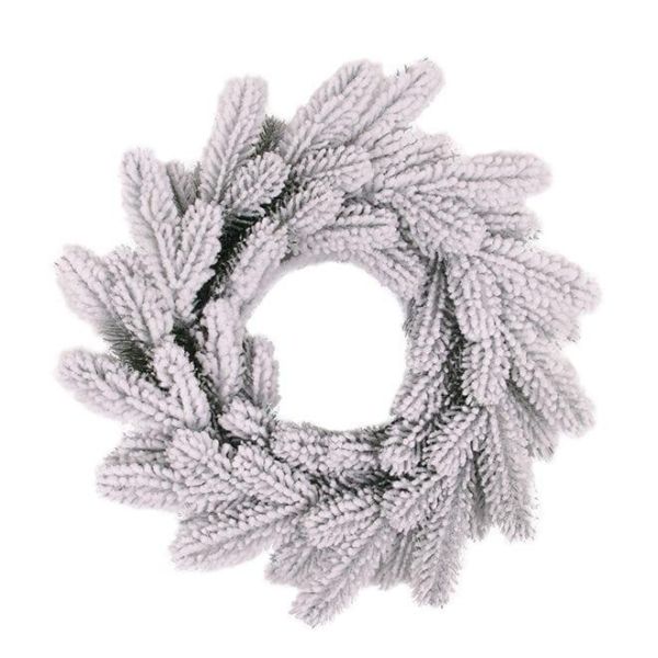 Венок литой заснеженный 40 см. 49494