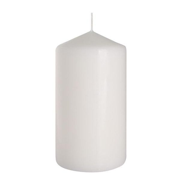 Свічка циліндр Bispol 8х15 см. біла