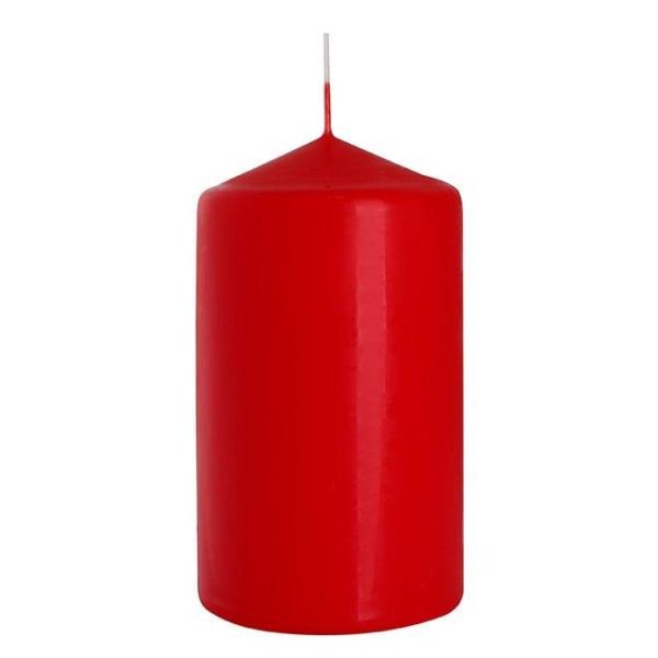 Свічка циліндр Bispol 7х12 см. червона