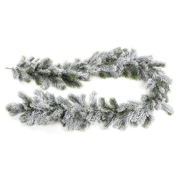 Гірлянда зі штучної хвої засніжена 190 см. 11548
