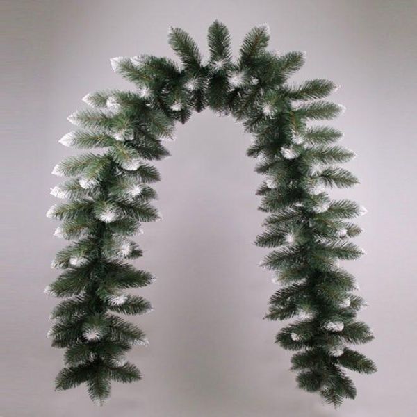 Гірлянда зі штучної хвої з білими кінцями 250 см. 49560