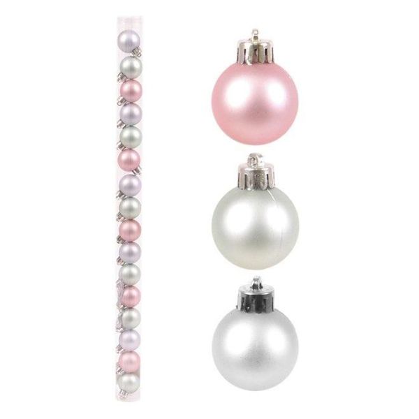 Набір пластикових новорічних кульок мікс 16 шт. D-3 см. 43105