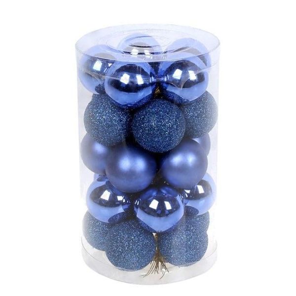 Набор пластиковых новогодних шаров 25 шт. D-3 см. 13053