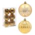 Набір пластикових золотих новорічних кульок 6 шт. D-8 см. 43004
