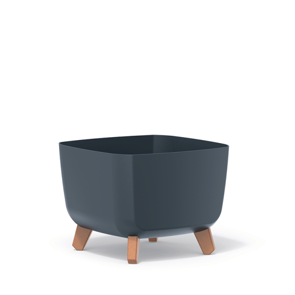 Горщик для квітів Prosperplast Gracia Square 30см на ніжках Антрацит