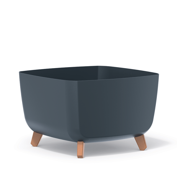 Горщик для квітів Prosperplast Gracia Square 40см на ніжках Антрацит