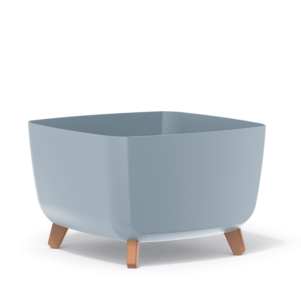 Горщик для квітів Prosperplast Gracia Square 40см на ніжках Світло-сірий