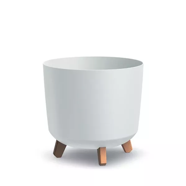 Горщик для квітів Prosperplast Gracia Tubus 30см на ніжках Білий