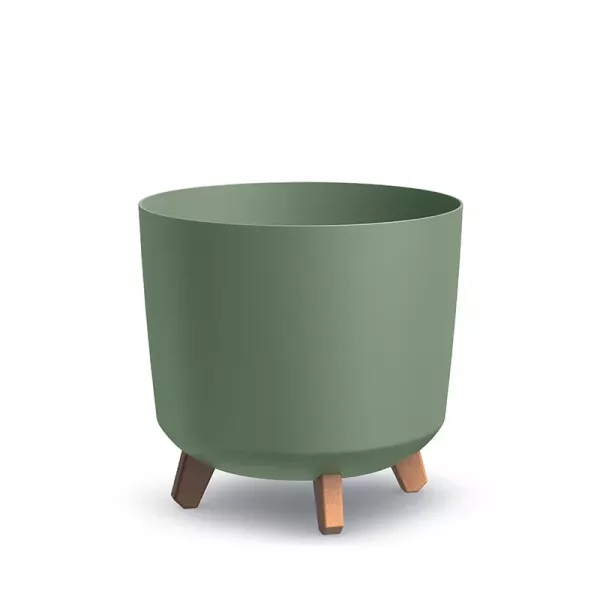 Горщик для квітів Prosperplast Gracia Tubus 30см на ніжках Зелений