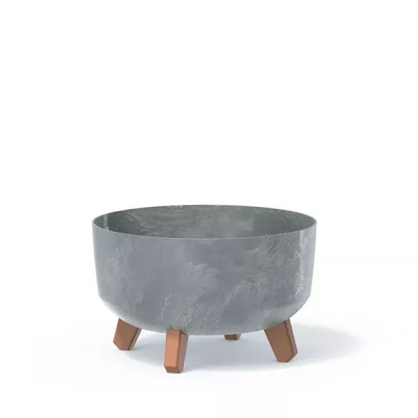 Горщик для квітів Prosperplast Gracia Low Beton Effect 30см на ніжках Бетон