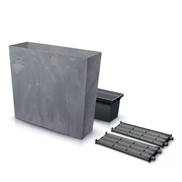 Горщик для квітів Prosperplast террасовий Urbi Case Beton Effect Tower 80см Маренго