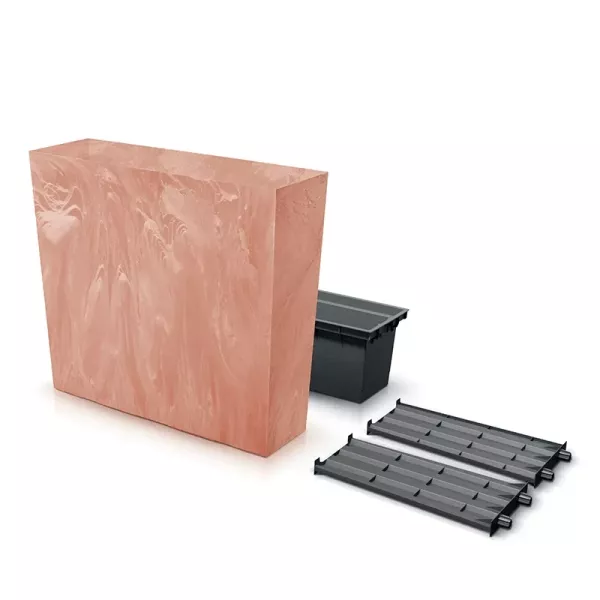 Горщик для квітів Prosperplast террасовий Urbi Case Beton Effect Tower 80см Терра-мармуровий