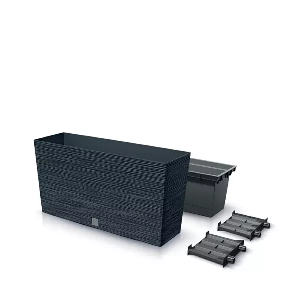 Горщик для квітів Prosperplast терасовий Furu Case Middle 80см Антрацит