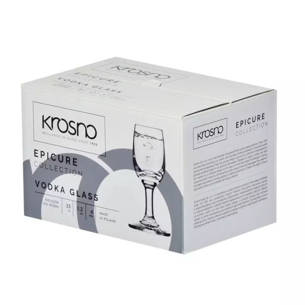 Набор рюмок для водки Krosno Pure, стекло, 35 мл, 6 шт