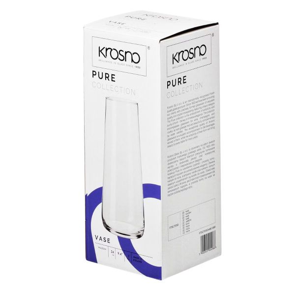 Ваза  Krosno  Pure  h-24 см d-9,8 см