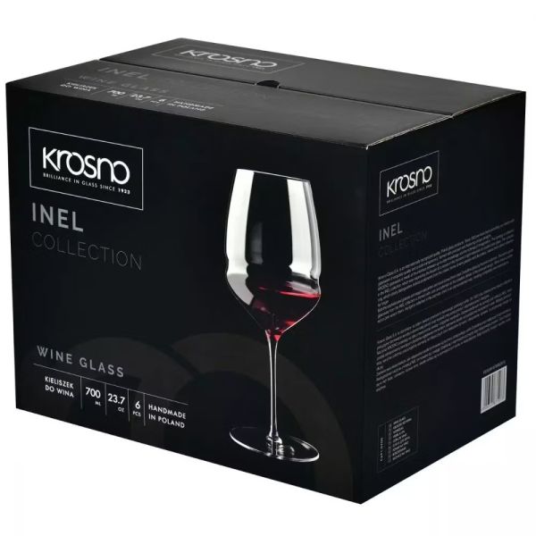 Набір келихів для вина Krosno Inel, скло, 700 мл, 6 шт