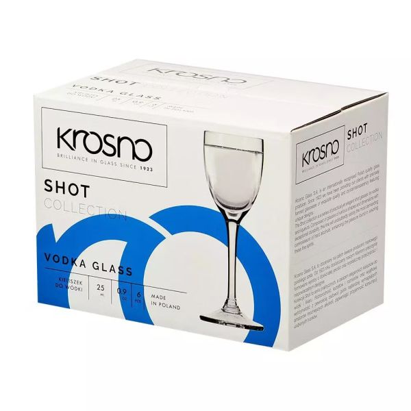 Набор рюмок для водки Krosno Shot mixology, стекло, 25 мл, 6 шт