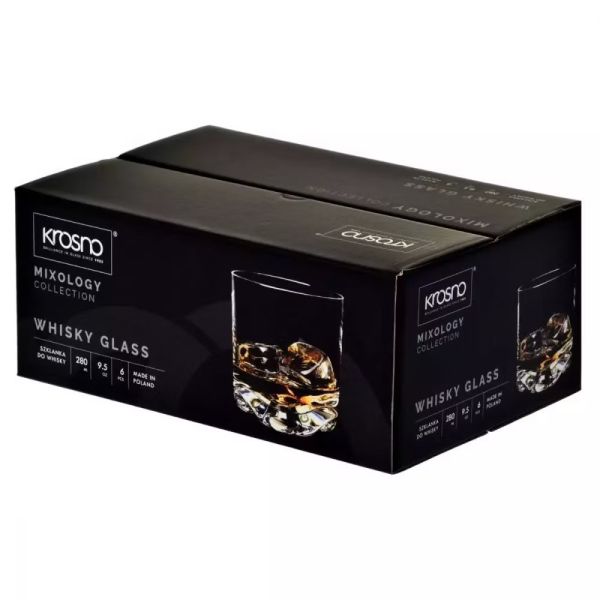 Набір келихів для віскі Krosno Mixology, скло, 280 мл, 6 шт
