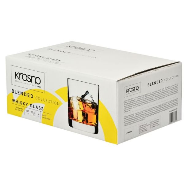 Набор бокалов для виски Krosno Blended, стекло, 300 мл, 6 шт