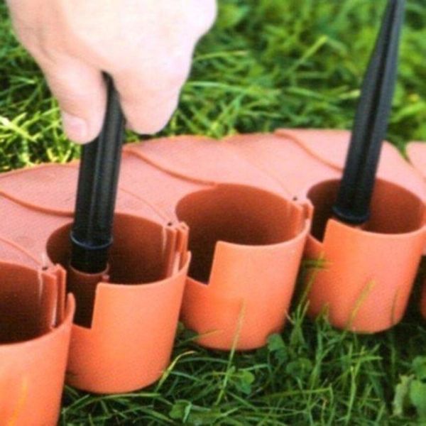 Бордюр садовый Palisada ogrodowa серый 4.05м.