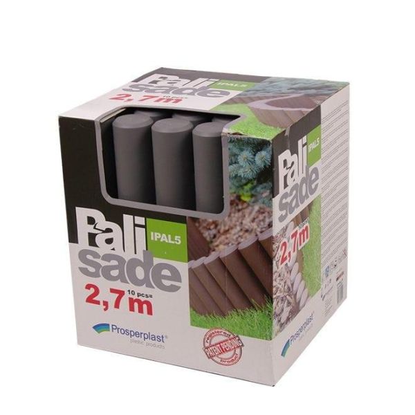 Бордюр садовый Palisada ogrodowa серый 2.7м.