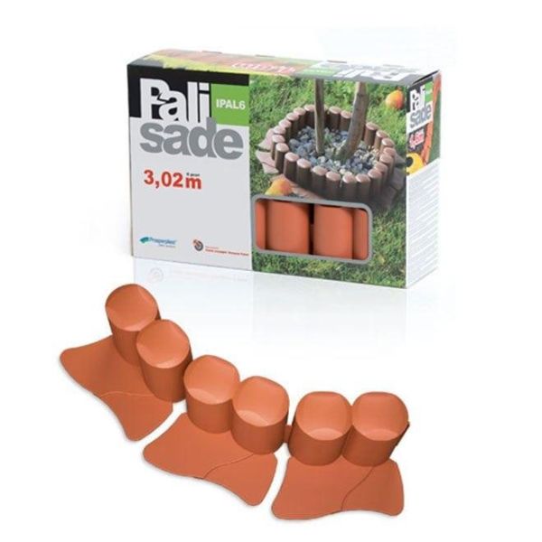 Бордюр садовый Palisada ogrodowa терракотовый 3.02м.
