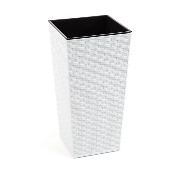 Горщик для квітів Lamela Finezja Rattan 40см Білий