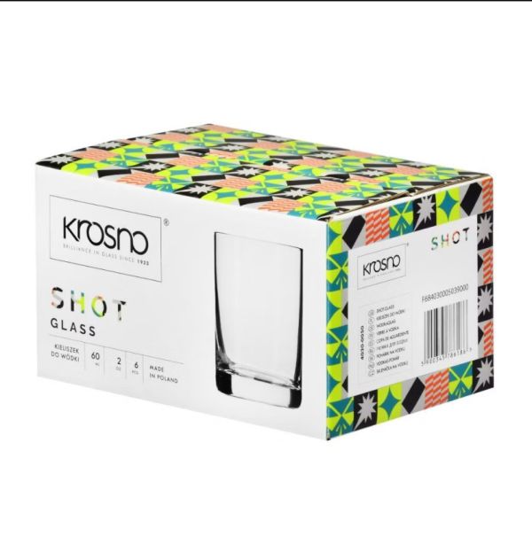 Набор рюмок для водки Krosno Shot, стекло, 60 мл, 6 шт