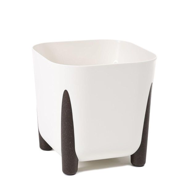 Горщик для квітів Lamela Frida квадратний на ніжках 26 см. Білий