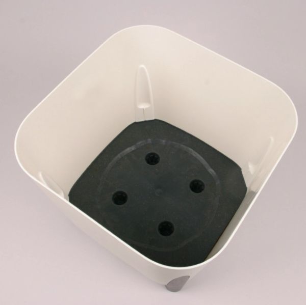 Горщик для квітів Lamela Frida квадратний на ніжках 29 см. Білий