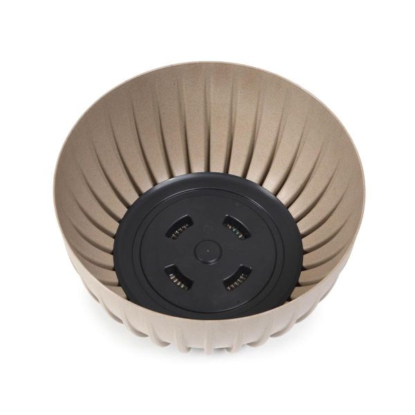 Горшок для цветов Lamela Mira Misa ECO Wood круглый с вкладышем 23,5 см. Белый